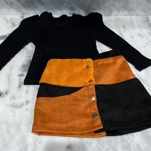Size 5 long sleeve shirt and skirt set